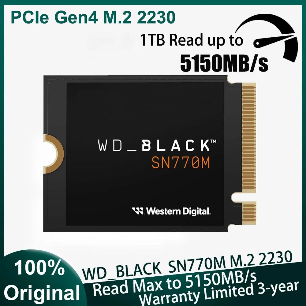 WD_BLACK SN770M  SSD, 500GB 1TB PCIe Gen4 M.2 2230 NVMe, ޴  ġ, PC TLC 3D NAND Great Steam ũμƮ